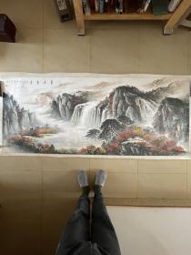 陈清泉 山水画 横幅 国画 纯手绘 字画 作品 大幅 大型