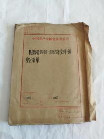 红色文献民政局1948—1965年文件销毁清单有毛主席语录
