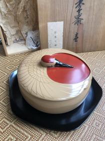宫本正理作｜千舟堂极上涂舩木鹤形果子器