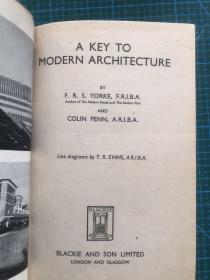 a key to modern architecture，F.R.S.Yorke