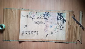 著名画家 音乐家 指挥家 胡济璋 画一张，画心尺寸88.6*53.6cm,总尺寸151*61cm