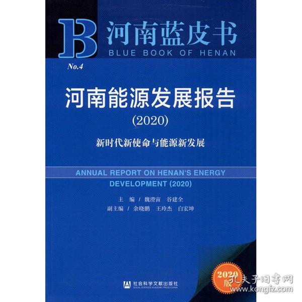 全新正版 河南能源发展报告(2020新时代新使命与能源新发展2020版)/河南蓝皮书 魏澄宙 谷建全 余晓鹏 王玲杰 白宏坤 9787520161336 社会科学文献出版社