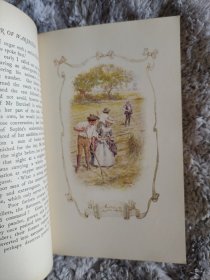 1904 Oliver Goldsmith - The Vicar of Wakefield 小说名著《威克斐牧师传》25张秀丽水彩插图 满堂烫金精装