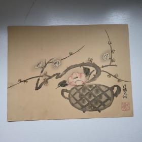 2日本回购古美术 浮世绘； 民国时期印刷 浮世绘古艺术 有印章 ，28.5cmx22cm