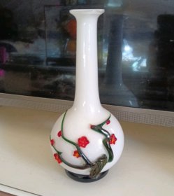 梅花玻璃花瓶24.5cm*11.5cm
