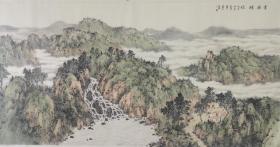 潘如华八尺整张山水作品《云锦辉煌》