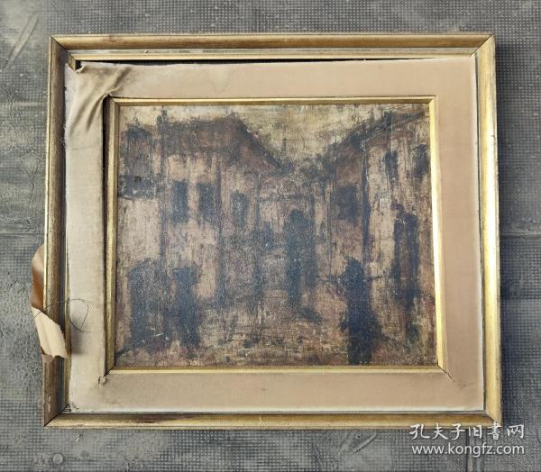 1963年加拿大蒙特利尔康莱德美术馆出品老油画，有款自查，原装裱，框子散架了