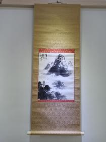 日本回流书画字画石塚仙堂1948年国画《夏山雨归》799