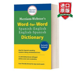 英文原版 Merriam-Webster's Word-for-Word Spanish-English Dictionary 韦氏西班牙逐字逐句词典 双语版（新版） 英文版 进口英语原版书籍