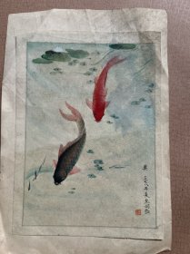 1978年 临摹水彩画 2张 有款，请自鉴