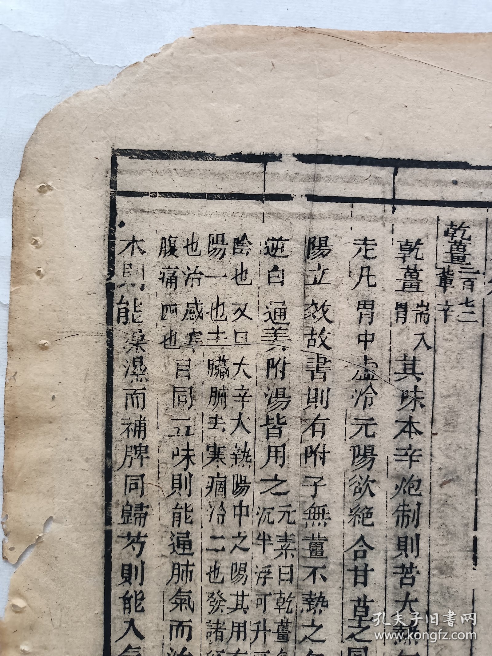 古籍散页《本草求真》一页，页码 13，绿圃斋刊本，页面展开尺寸32*24.5厘米，这是一张古籍散页，不是一本书，自然老旧，轻微破损缺纸。详见细节图，本店作品都是实售价格，不做任何虚标价格，不包邮、不议价，看好直接下单即可，同一包裹100件之内自动合并邮资。