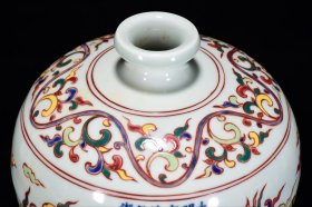 明宣德年五彩凤纹梅瓶30*18m