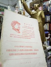 老资料 -领导同志在接见首都工人毛泽东思想宣传队，毛泽东思想宣传队代表时的重要讲话。（内有江青及时任司令员黄永胜的讲话）