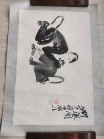 安徽著名画家【蔡世明】猴子图