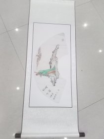 就喜欢老画家的荷花，仅售画心/边有裂痕，地方名家精品国画，自鉴下乡高价收到老国画心约50+25厘米