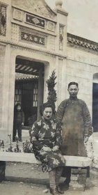 46厘米巨幅民国大照片江南长乐永康高门大院民俗景观