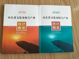 2019山东省文化及相关产业 统计概览 + 2020山东省文化及相关产业 统计概览 两册合售 中共山东省委宣传部 山东省统计局 编 山东人民出版社 印量1000册