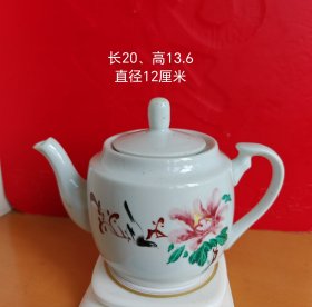 手绘花鸟茶壶 花卉茶壶 喜雀登枝茶壶