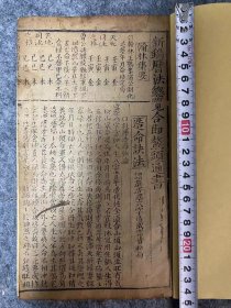 【一线收货】术数类古籍，明代刻本《新鐫曆法總覽合節鰲頭通書》，为子部术数类，是一部搜罗最广泛的数合集。此册内容为造命诀法，翰林集要。此本带少见燕翼堂号【购前请详询介绍】
