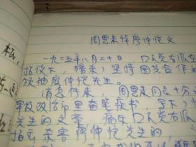 两册手抄本《党史笔记》，内容涉及：华工参加一战情况、赴法勤工俭学、五四运动、六三运动、到过中国的共产国际代表、中共一大情况、关于李达脱党问题、国民党一大见闻、朱德入党、上海起义；黄埔军校、冯玉祥与北京政变、孙中山临终情景、东征中的陈赓与蒋介石、蒋介石参加革命、中山舰事件、国民党军序列表、北伐中的叶挺独立团、农讲所与海陆丰农民运动、冯玉祥五原誓师、顾正红烈士、上海工人武装起义、马日事变后共产国际决策