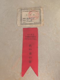 1977年喀什地区青年积极分子代表大会代表证