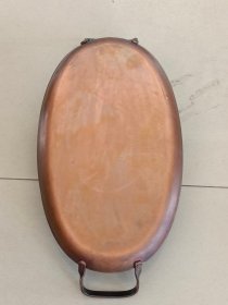 老紫铜托盘，保存完好品相一流。