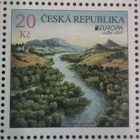 CZECH41捷克共和国2011年国际深林年 树木 风景绘画河流远山 新 1全 外国邮票