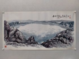 保真书画，陈军四尺整纸山水一幅69×137cm镜心