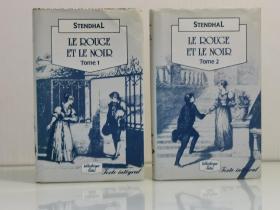 司汤达《红与黑》  Le Rouge et le Noir Tome 1-2   Par Stendhal   [ Billictheque Lattes 1988年插图版 ]  (法国文学经典) 法文原版书