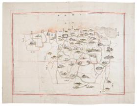 古地图1866 江阴全图 清同治5年以前。纸本大小70.65*54.61厘米。宣纸艺术微喷复制。