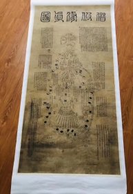 借假修真图。纸本大小71.06*141.17厘米。宣纸原色原大仿真微喷