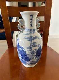 低价处理一批古玩杂项—青花人物竹林七贤o