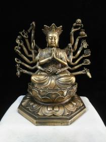 尼泊尔回流老铜
《准隄佛母》
尺寸：高28CM，宽26CM
重量：9斤
价格580元