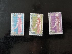 中非1964年世界遗产拯救努比亚邮票
原胶全新mnh,伊西斯女神，冈东雕刻版，3全新。保真，包挂号，非假不退