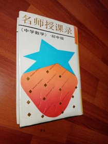 名师授课录（中学数学）初中版（精装）九五品