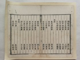 资治新书.目.清木刻古籍一页.传统手工托裱.约21x16.7cm(不含命纸).老.破.残.文本.完美主义者勿扰. 可装饰书房、工作室.不议价.不议价.不议价.2