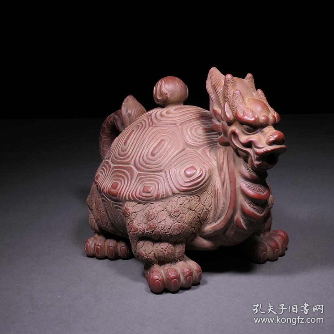 龙龟壶落款「徐友泉」明代容量约360cc尺寸16.5×9.8×12.3cm