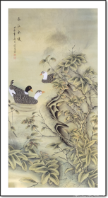 工笔花鸟，《春江水暖》