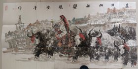‘张卫平，字田月，甘肃临洮人，生于1953年元月。。毕业于西北民族学院美术系，中国艺术研究院研究生院。现为中国美术家协会会员，甘肃省美术家协会副主席、国家一级美术师。甘肃省宣传文化系统拔尖人才、中国艺术研究院“杜滋龄工作室”访问学者。尺寸138:68