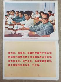 在中国共产党第十次全国代表大会上  8开彩色宣传画   5张合售