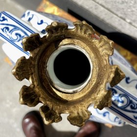 旧藏回流大明宣德年制斗彩盘龙赏瓶，高42.5厘米