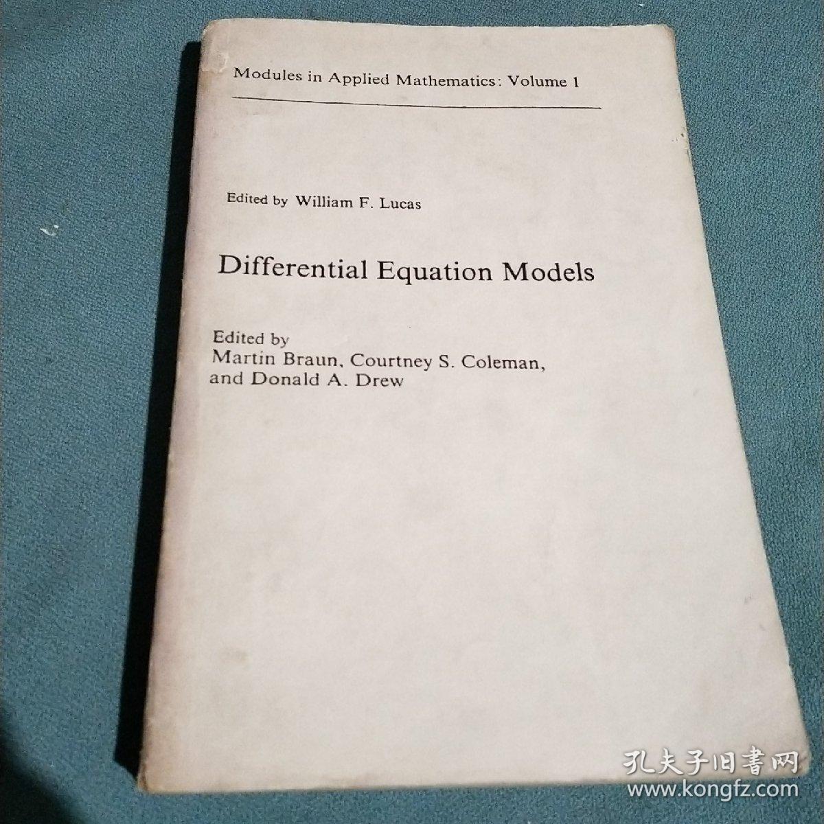 DIFFERENTIAL EQUATION MODELS【微分方程模型】英文版