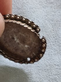 清代银鎏金帽饰