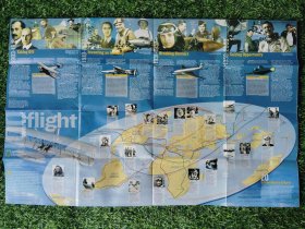National Geographic国家地理杂志地图系列之2003年12月 100 years of flight 100年来的飞行纪