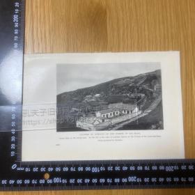 1926年出版物老照片印刷品（背面白页）——[CA07+A0123]——泰山上的寺院