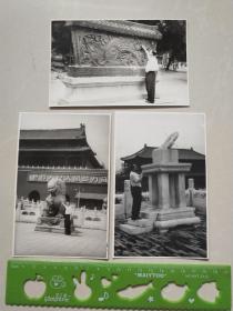 五十年代四寸老照片:苏联友人在北京天安门等三枚