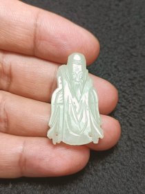 清代和田玉白玉寿星公包老保真