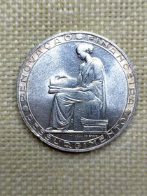 葡萄牙20埃斯库多银币 1953年金融改革25周年纪念 21克高银 原光 全新 oz0476-0