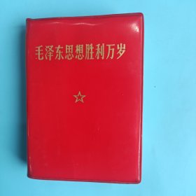 毛泽东思想胜利万岁（毛主席论人民战争）【96开，毛主席军装照，毛主席林副主席合影照，林副主席题词存2页，缺一页】