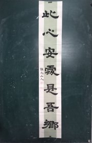 谧之山人隶书《此心安处是吾乡》单条屏